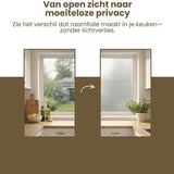Raamfolie 60x200 cm – Zelfklevend & Statisch Hechtend – Privacy Folie voor Ramen – Zonwerende & Decoratieve Raamfolie – Eenvoudig Aan te Brengen – Waterdicht en Herbruikbaar