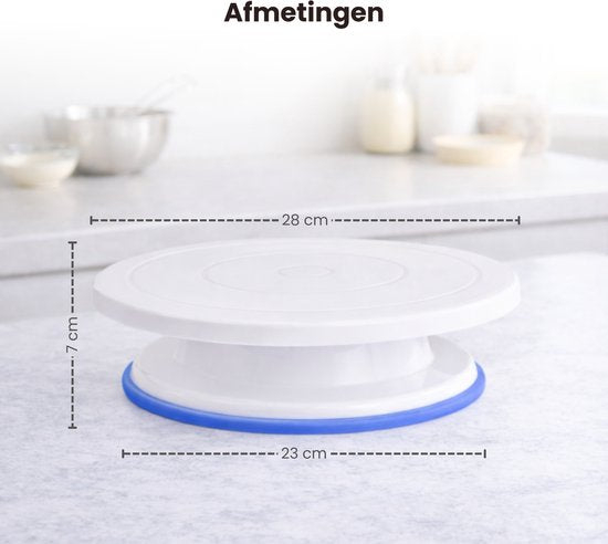 Taartplateau - Draaibaar Taartplateau Anti-slip - Draaiplateau Taart –Turntable Cake - Taartplateau - Draaitafel