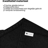 Tafelkleed Luxe - 260x150 cm - Zwart - Waterafstotend - Tafellaken - Tafelzeil - Tafelkleden - Tafelkleed Katoen