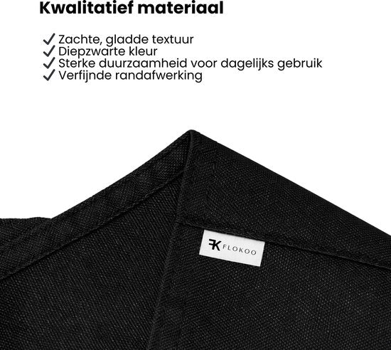 Tafelkleed Luxe - 260x150 cm - Zwart - Waterafstotend - Tafellaken - Tafelzeil - Tafelkleden - Tafelkleed Katoen