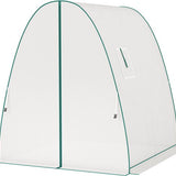 Boogvormige Kas met 2 Roldeuren, Netvensters 1,8x1,8x2 m - Wit