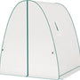 Boogvormige Kas met 2 Roldeuren, Netvensters 1,8x1,8x2 m - Wit