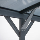 Westmann Aluminium carport met rond dak model Bergen - Antraciet - 505x300x220cm