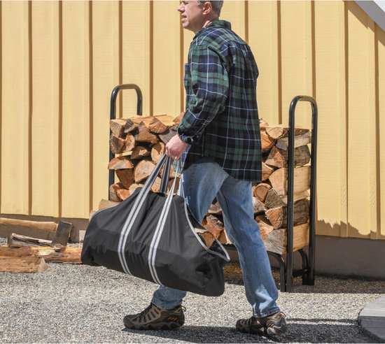 ShelterLogic® polyester brandhoutzak beuken | Zwart | 23 kg