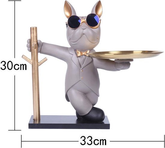 Franse Bulldog Beeld - Beeld - Sieraden - Zwart Goud