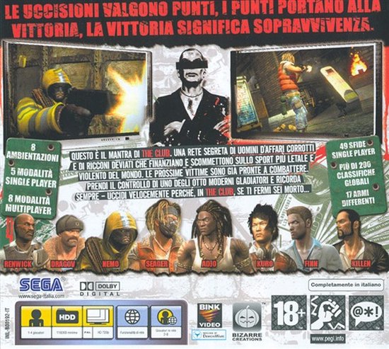 Halifax The Club Ps3 video-game PlayStation 3 Basis Italiaans