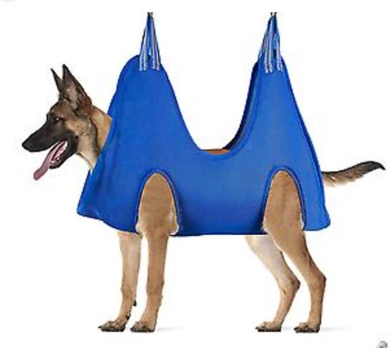 Sasemy® - Honden, Hangzak voor het makkelijk knippen van nagels - Blauw - Maat L - Waszak - Nagelknippen - Huisdieren -Pet Hangmat