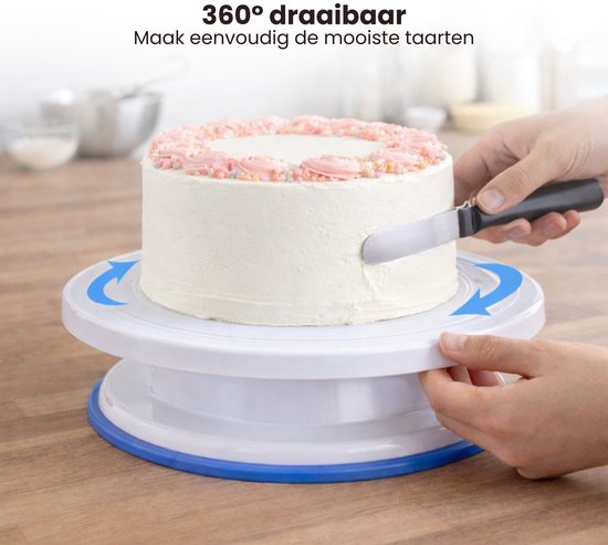 Taartplateau - Draaibaar Taartplateau Anti-slip - Draaiplateau Taart –Turntable Cake - Taartplateau - Draaitafel