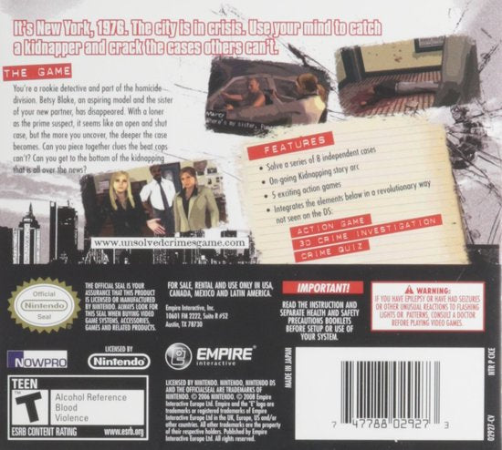 Unsolved Crimes -NDS