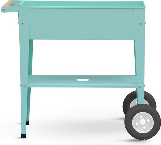 Herstera Garden® Barcelona Plantenbak Verrijdbaar - 85x50x80cm - Muntgroen