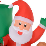 Kerstman met Slee & Rendier opblaasbaar - LED-verlichting - 210x80x140 cm