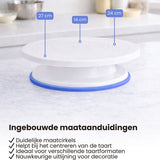 Taartplateau - Draaibaar Taartplateau Anti-slip - Draaiplateau Taart –Turntable Cake - Taartplateau - Draaitafel