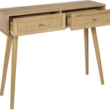 Side Table Bali met Rattan voorzijde 29x100x81 cm - Gangtafel - Bruin