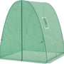 Boogvormige Kas met 2 Roldeuren, Netvensters 1,8x1,8x2 m - Groen