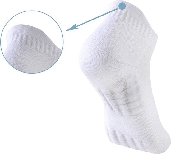 Hardloopsokken - 1 paar - Wit - Maat 36-40 - Hardloopsokken - Running Socks - Korte Hardloop Sokken - Sportsokken - Tennissokken - Hardloopsokken Heren - Hardloopsokken Dames - Sportsokken Heren - Spo