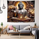Sasemy® Lotus Boeddha wandkleed - Wanddecoratie - Slaapkamer decoratie - Woonkamer decoratie - Kantoor decoratie