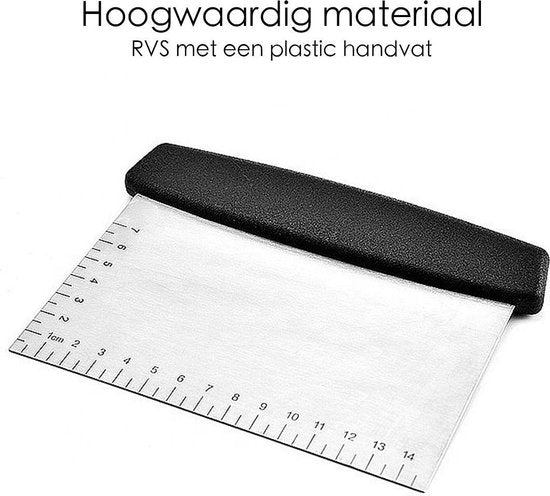 Deegschraper - RVS - Zwart-Zilver
