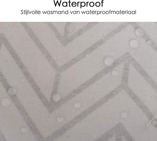 Wasmand Opvouwbaar - Opbergzak - 60L - Waterproof - Zwart-wit - Opvouwbare Wasszak