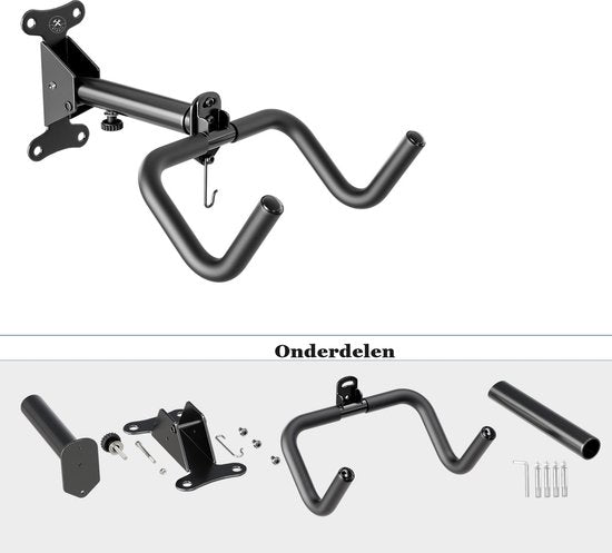 4toolz® Fiets Fiets Ophangsysteem Opklapbaar - Wandbeugel voor fiets