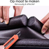 Tochtstopper Deur - Tochtrol - 94.5 cm - Zwart - Seal Strip - Tochtstrip - Tochtkussen - Tochthond - Tochthond Dubbel - Dubbele Tochtrol - Tochtkussen voor Deur