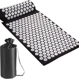 Spijkermat Set met Kussen - 64x44 cm - Zwart - Acupressuur Mat & Spijkerbed - Inclusief Acupunctuur Kussen - Shakti Massage Ervaring