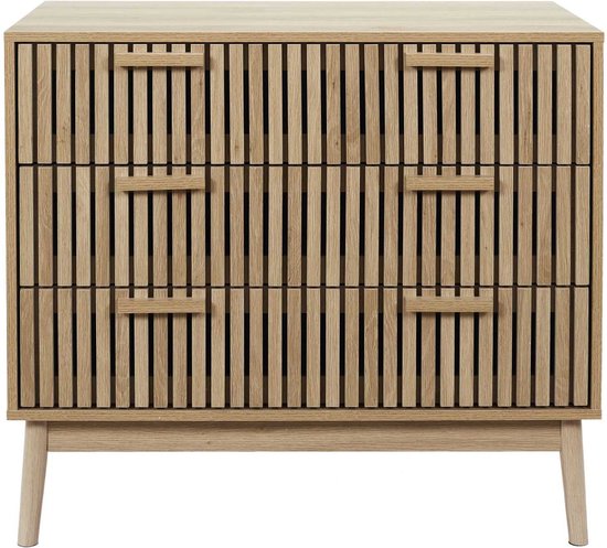 Ladekast Klaus met Panelen voorzijde - Buffetkast 90x49x79 cm - Bruin