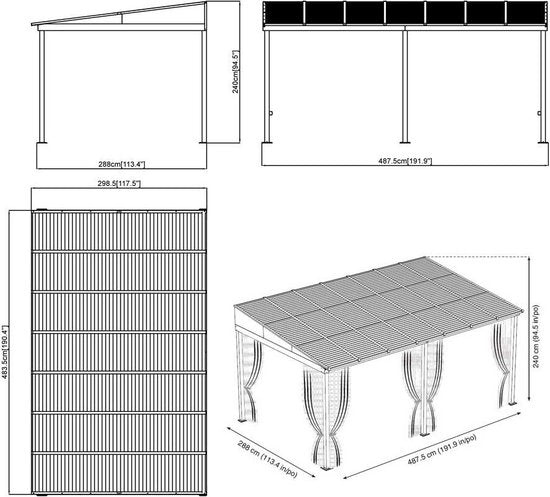 Sojag - Terrasoverkapping - SJ25300