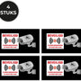 24ME® - 4 Stuks Camerabewaking Stickers - Plakzijde Binnenzijde - Camera stickers - Videobewaking stickers - Alarmstickers -