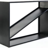 Westmann® Haardhout rek Hugo - 35x115x80cm - Houtopslag buiten - Zwart