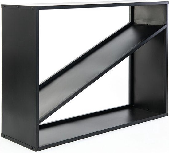 Westmann® Haardhout rek Hugo - 35x115x80cm - Houtopslag buiten - Zwart