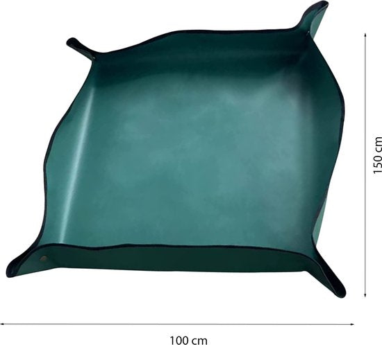 Verpotmat - 150 x 100 cm - Groen met Drukknopen - Waterdichte Mat - Plantenmat - Tuinmat