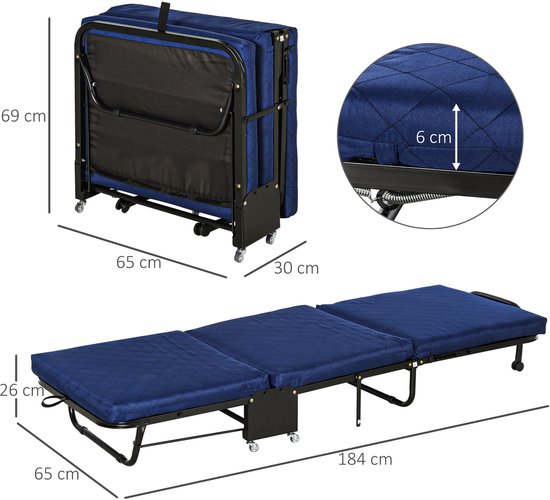 4goodz Logeerbed opklapbaar 185x65x26 cm