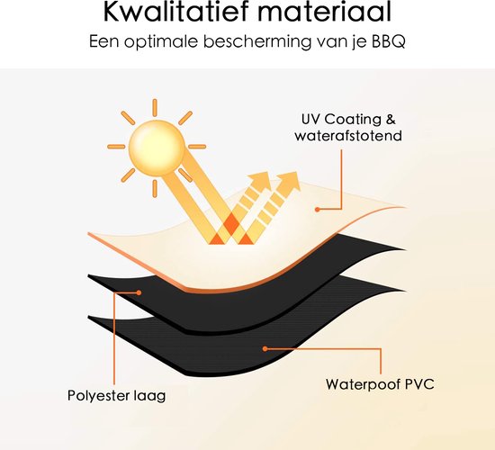 Barbecue Hoes - Waterproof - Verstelbaar - 152x76x120cm - Zwart - BBQ hoes