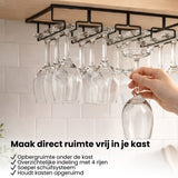Ophangrek Wijnglazen - glazen - Rijen - Wijnglazenhouder