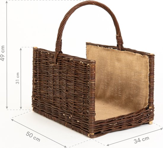 Westmann Houthaardhoutmand Olga - Houtmand 35x50x21cm