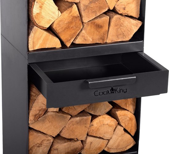 CookKing Houtopslag Vento - Hoge Kwaliteit Staal - Handgemaakt in Europa