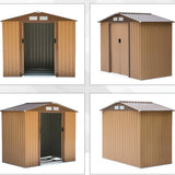 4goodz Gereedschapsschuur Metaal 127x213x185 cm - Bruin