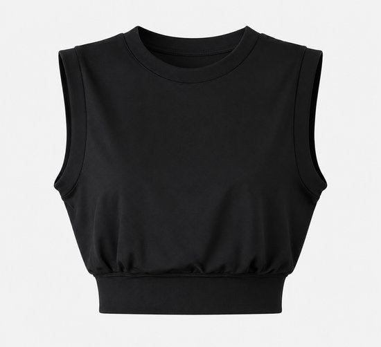 Dames Crop Tanktop - Modieuze Sport & Casual Top - Stijlvol - Loszittend - Crop Top - Sporttop
