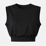 Dames Crop Tanktop - Modieuze Sport & Casual Top - Stijlvol - Loszittend - Crop Top - Sporttop