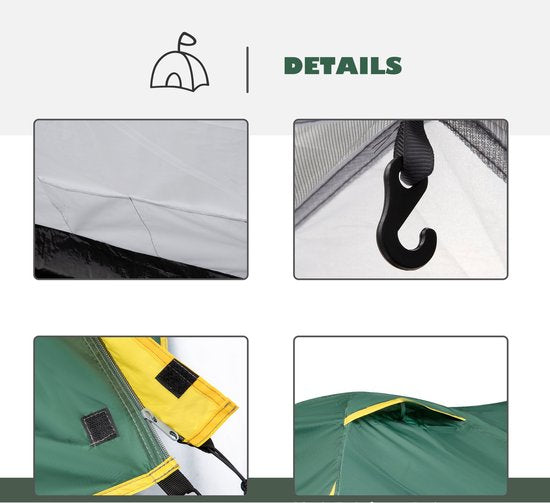 4goodz Kampeertent voor 2-3 personen - met haringen