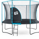 TP Toys Trampoline 365 cm Genius 12 - met veiligheidsnet - Zwart-blauw