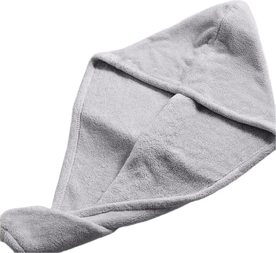 Haarhanddoek - 3 Stuks - Roze, Blauw en Grijs - Microvezel Handdoek Krullend Haar - Handdoek voor Haar - Hair Towel - Hoofdhanddoek