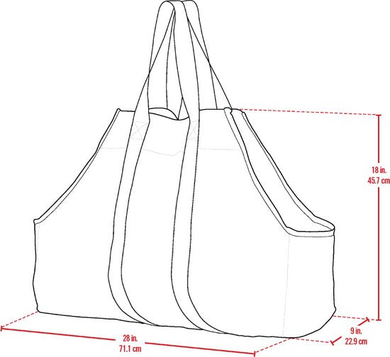 ShelterLogic® polyester brandhoutzak beuken | Zwart | 23 kg