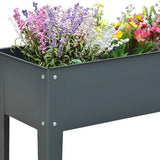 4goodz Plantenbak Hoog Staal - Verhoogd 100x30x80cm - Antraciet