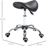 Ergonomische Zadelkruk Kunstleer Amazonekruk in Hoogte Verstelbaar 49-61 cm - Zwart