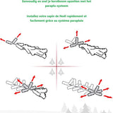Homcom Kerstboom 180 cm met Sneeuw - Metalen standaard - Wit