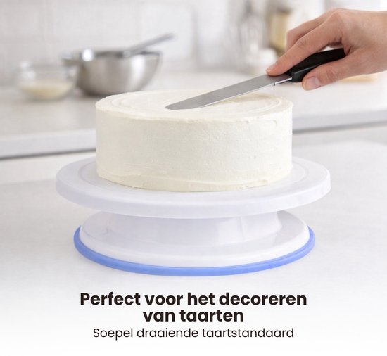 Taartplateau - Draaibaar Taartplateau Anti-slip - Draaiplateau Taart –Turntable Cake - Taartplateau - Draaitafel