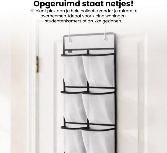 Schoenenkast Hangend - Schoenenzak 12 vakken - Opbergen van Schoenen aan Deur - Schoenenzak Wit - Oplossing voor rondslingerende schoenen - Hoogwaardige Schoenenkast