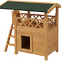 4goodz kattenhuis 2 laags 77x50x73cm - Bruin