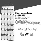 Schoenenkast Hangend - Schoenenzak 24 vakken - Opbergen van Schoenen aan Deur - Schoenenzak Wit - Oplossing voor rondslingerende schoenen - Hoogwaardige Schoenenkast